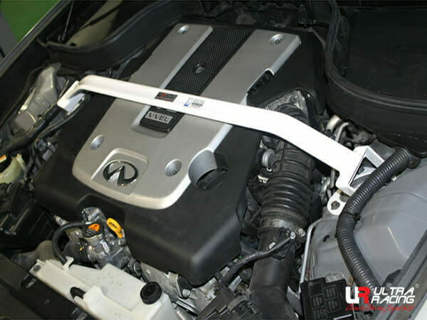 thumbnail image 2 of Front Upper Strut Tower Bar For Infiniti G25 / G37 Sedan (2007-2013) – Aluminum Oxidation Finish 2 of 6